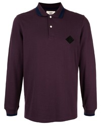 Мужской темно-пурпурный свитер с воротником поло от Kent & Curwen