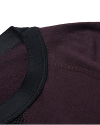 Мужской темно-пурпурный свитер с круглым вырезом в сеточку от Lanvin