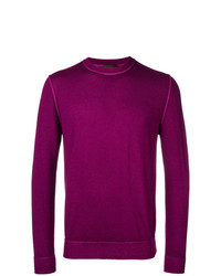 Мужской темно-пурпурный свитер с круглым вырезом от Altea
