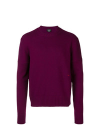 Мужской темно-пурпурный свитер с круглым вырезом от Calvin Klein 205W39nyc