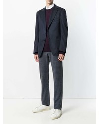 Мужской темно-пурпурный свитер с круглым вырезом от Barba