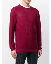 Мужской темно-пурпурный свитер с круглым вырезом от Etro