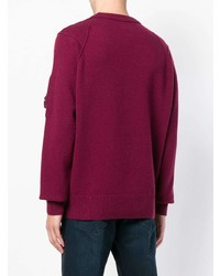 Мужской темно-пурпурный свитер с круглым вырезом от CP Company