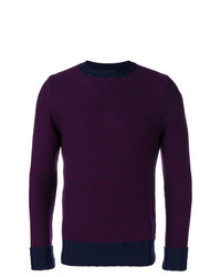 Мужской темно-пурпурный свитер с круглым вырезом от Drumohr