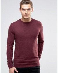 Мужской темно-пурпурный свитер с круглым вырезом от Esprit