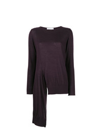 Женский темно-пурпурный свитер с круглым вырезом от Fabiana Filippi