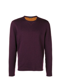 Мужской темно-пурпурный свитер с круглым вырезом от Jacob Cohen