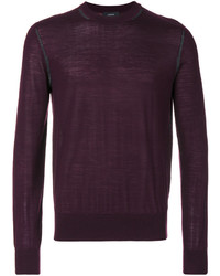 Мужской темно-пурпурный свитер с круглым вырезом от Joseph
