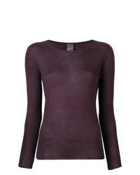 Женский темно-пурпурный свитер с круглым вырезом от Lorena Antoniazzi