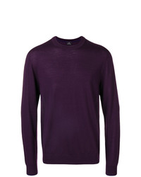 Мужской темно-пурпурный свитер с круглым вырезом от Ps By Paul Smith