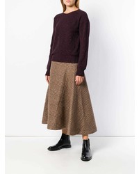 Женский темно-пурпурный свитер с круглым вырезом от A.P.C.