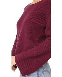 Женский темно-пурпурный свитер с круглым вырезом от Rebecca Minkoff