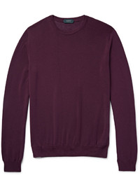 Мужской темно-пурпурный свитер от Incotex