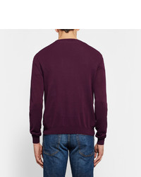 Мужской темно-пурпурный свитер от Incotex