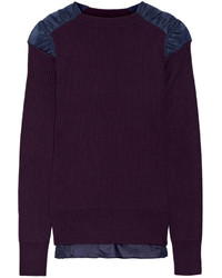 Женский темно-пурпурный свитер от Sacai