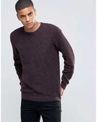 Мужской темно-пурпурный свитер от Selected