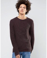 Мужской темно-пурпурный свитер от Selected