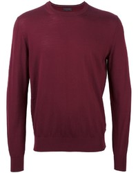 Мужской темно-пурпурный свитер от Z Zegna
