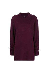 Темно-пурпурный свободный свитер от Ann Demeulemeester