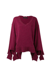 Темно-пурпурный свободный свитер от Federica Tosi
