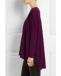 Темно-пурпурный свободный свитер от Donna Karan