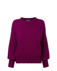 Темно-пурпурный свободный свитер от Roberto Collina