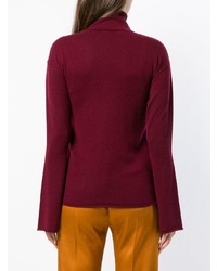 Темно-пурпурный свободный свитер от Theory