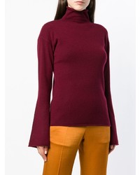 Темно-пурпурный свободный свитер от Theory
