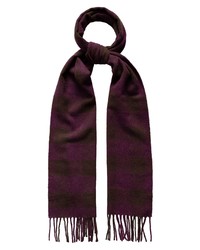 Темно-пурпурный шарф в клетку