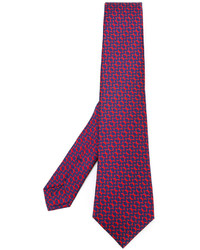 Мужской темно-пурпурный шелковый галстук от Kiton