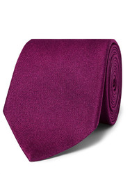 Мужской темно-пурпурный шелковый плетеный галстук от Charvet