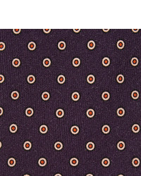 Мужской темно-пурпурный шерстяной галстук в горошек от Dunhill