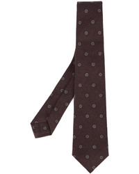 Темно-пурпурный шерстяной галстук с принтом
