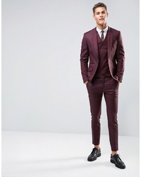 Мужской темно-пурпурный шерстяной пиджак от Asos