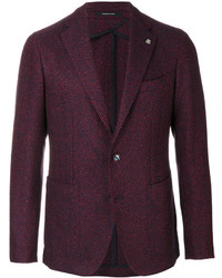 Мужской темно-пурпурный шерстяной пиджак от Tagliatore