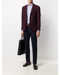 Мужской темно-пурпурный шерстяной пиджак от Canali