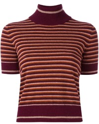 Темно-пурпурный шерстяной свитер