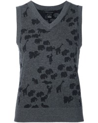 Женская темно-серая безрукавка с принтом от Marc Jacobs