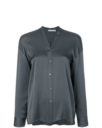 Темно-серая блуза на пуговицах от Vince