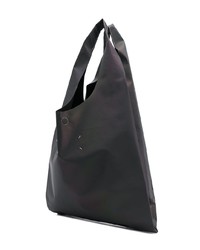Темно-серая большая сумка из плотной ткани с принтом от Maison Margiela