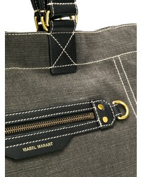 Темно-серая большая сумка из плотной ткани от Isabel Marant