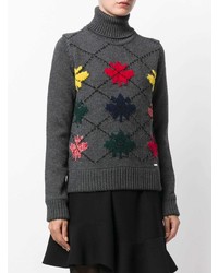 Женская темно-серая водолазка с принтом от Dsquared2