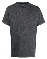 Мужская темно-серая вязаная футболка с круглым вырезом от Polo Ralph Lauren