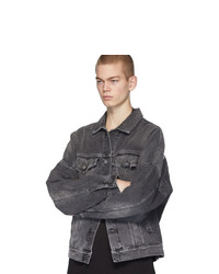 Мужская темно-серая джинсовая куртка от Palm Angels