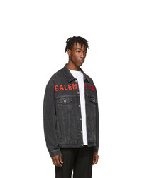 Мужская темно-серая джинсовая куртка от Balenciaga