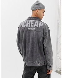 Мужская темно-серая джинсовая куртка от Cheap Monday