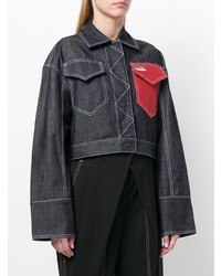 Женская темно-серая джинсовая куртка от Kenzo