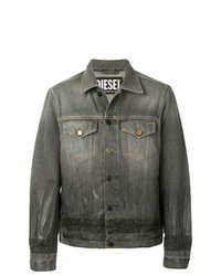 Мужская темно-серая джинсовая куртка от Diesel
