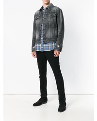 Мужская темно-серая джинсовая куртка от Saint Laurent