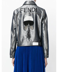 Женская темно-серая джинсовая куртка от Fendi